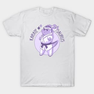 The pastel purple karatesaurus (dinosaur and karate) T-Shirt